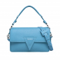 Preview: Shoulder bag made of grained calfskin light blue